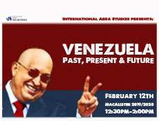 promotional mateial for Venezuela lecture