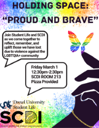 Holding Space: Proud and Brave event flyer