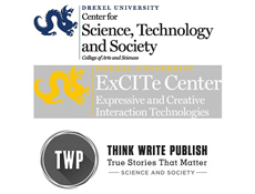 Sponsor logos STS, ExCITe and Think Write Publish