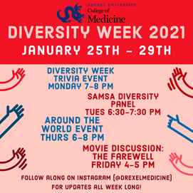 graphic of diversity week schedule