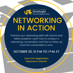 Graphic describing the networking in action workshop