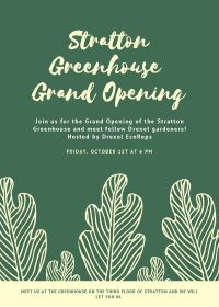 Stratton Greenhouse Grand Opening flyer