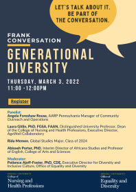 Frank Conversation: Generational Diversity flyer