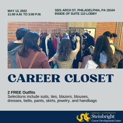 Graphic that says Career Closet