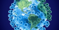 earth map of virus spread