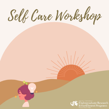 Self Care Workshop with image of a woman and a rising sun