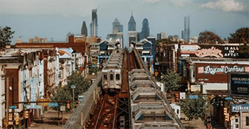 Image of Philadelphia skyline from West Philly