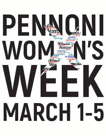 Womxn's Week logo - March 1-5, 2021