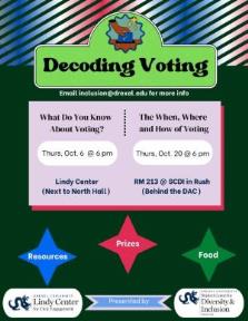 Decoding Voting Event Flyer
