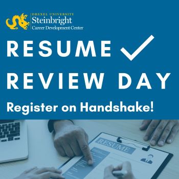 Graphic thats says Resume Review Day