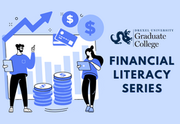 Graduate College Financial Literacy Series image of two individuals surroun