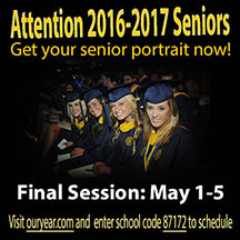 Class of 2017 Senior Portraits May 1-5 Final Session