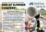End of Summer Concert flyer - finding artists